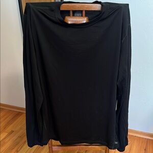 REI XXL Merino Wool Men's Black Long Sleeve Knit Shirt